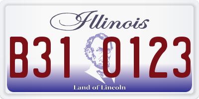 IL license plate B310123