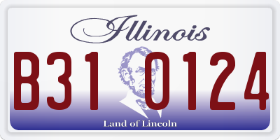 IL license plate B310124