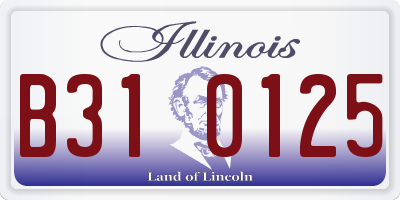 IL license plate B310125