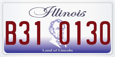 IL license plate B310130