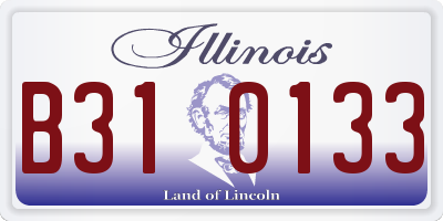 IL license plate B310133