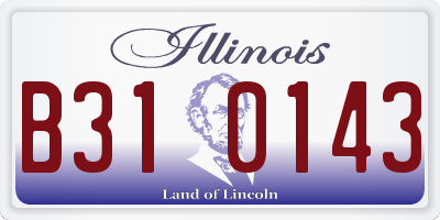 IL license plate B310143