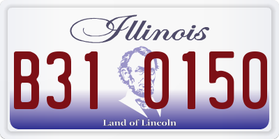 IL license plate B310150