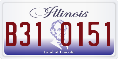 IL license plate B310151