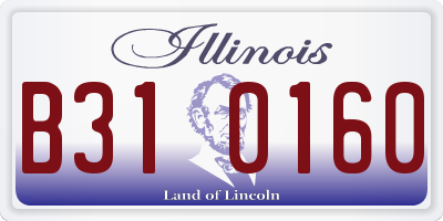 IL license plate B310160