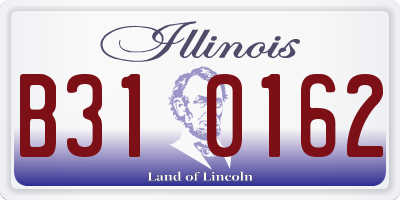 IL license plate B310162