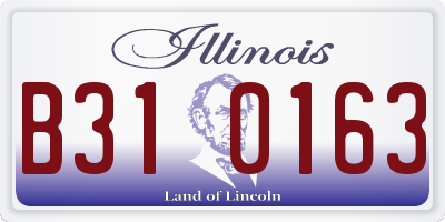 IL license plate B310163
