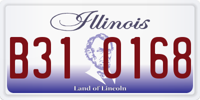 IL license plate B310168