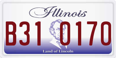 IL license plate B310170