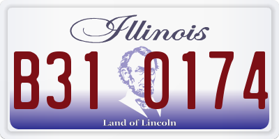IL license plate B310174