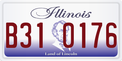 IL license plate B310176