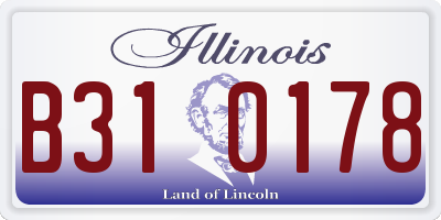 IL license plate B310178
