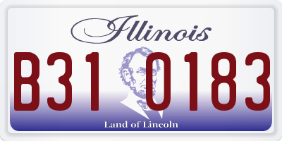 IL license plate B310183