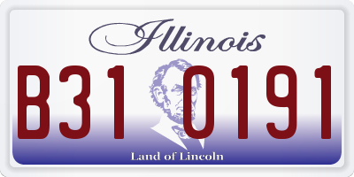 IL license plate B310191