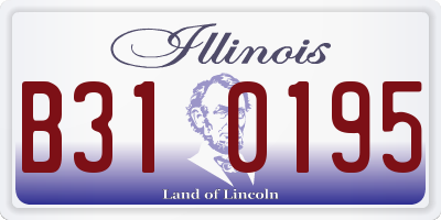 IL license plate B310195