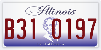IL license plate B310197
