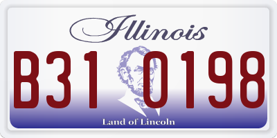 IL license plate B310198