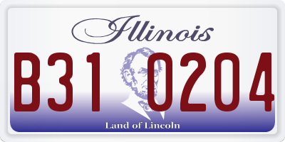 IL license plate B310204