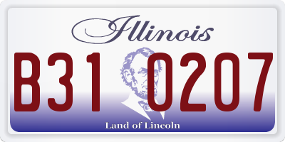 IL license plate B310207