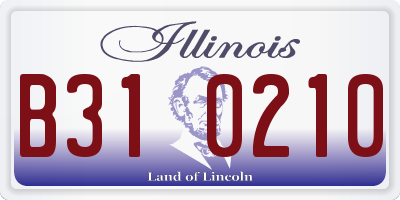 IL license plate B310210