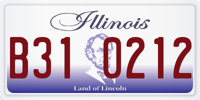 IL license plate B310212