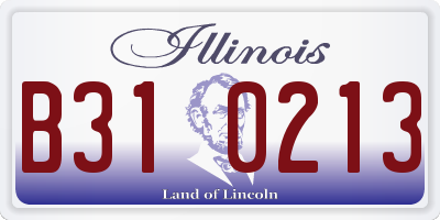 IL license plate B310213