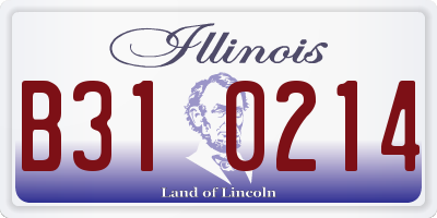 IL license plate B310214