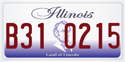 IL license plate B310215