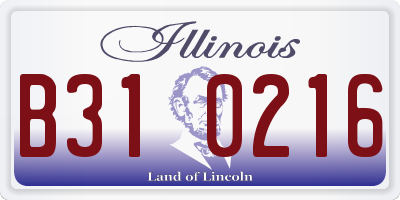 IL license plate B310216