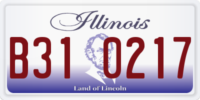 IL license plate B310217