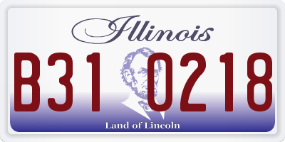 IL license plate B310218