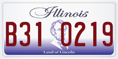 IL license plate B310219