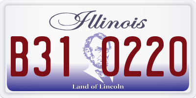 IL license plate B310220