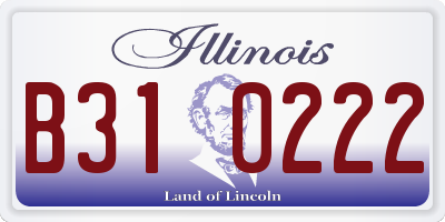 IL license plate B310222
