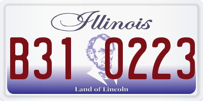 IL license plate B310223