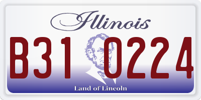IL license plate B310224