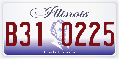 IL license plate B310225