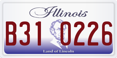 IL license plate B310226