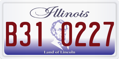 IL license plate B310227