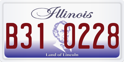 IL license plate B310228