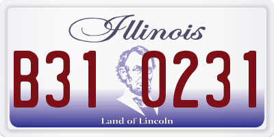 IL license plate B310231