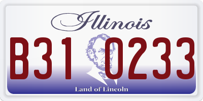 IL license plate B310233