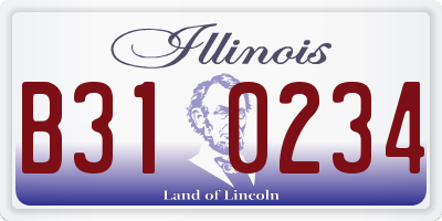 IL license plate B310234