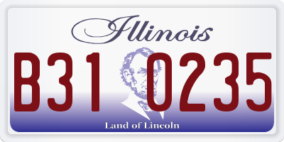 IL license plate B310235