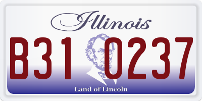 IL license plate B310237
