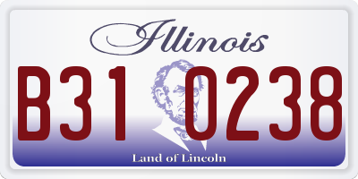 IL license plate B310238