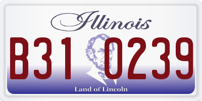 IL license plate B310239