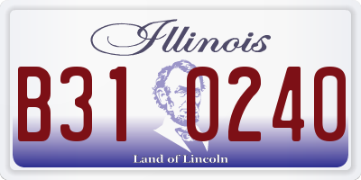 IL license plate B310240