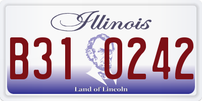 IL license plate B310242