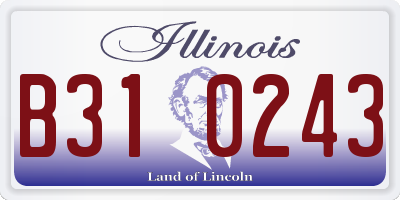 IL license plate B310243